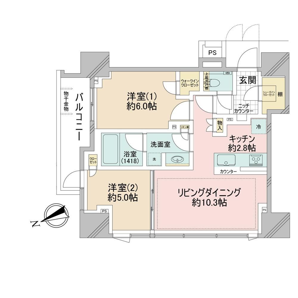 2LDK apartment in Minato Ward, Tokyo - Photo 1