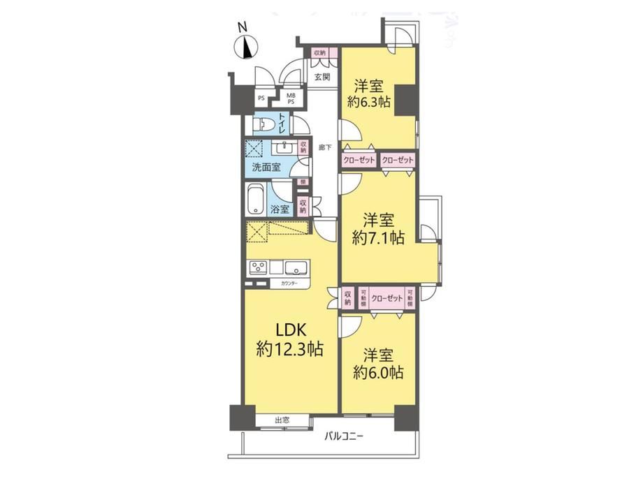 3LDK apartment in Abiko, Chiba - Photo 1