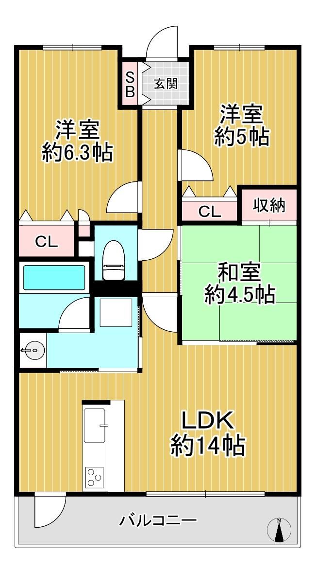 3LDK apartment in Suita, Osaka - Photo 1
