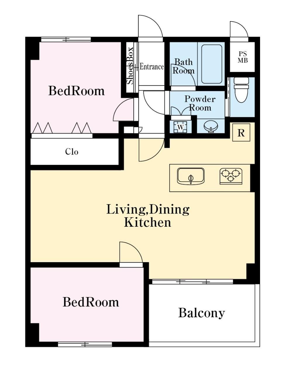 2LDK apartment in Minato Ward, Tokyo - Photo 1