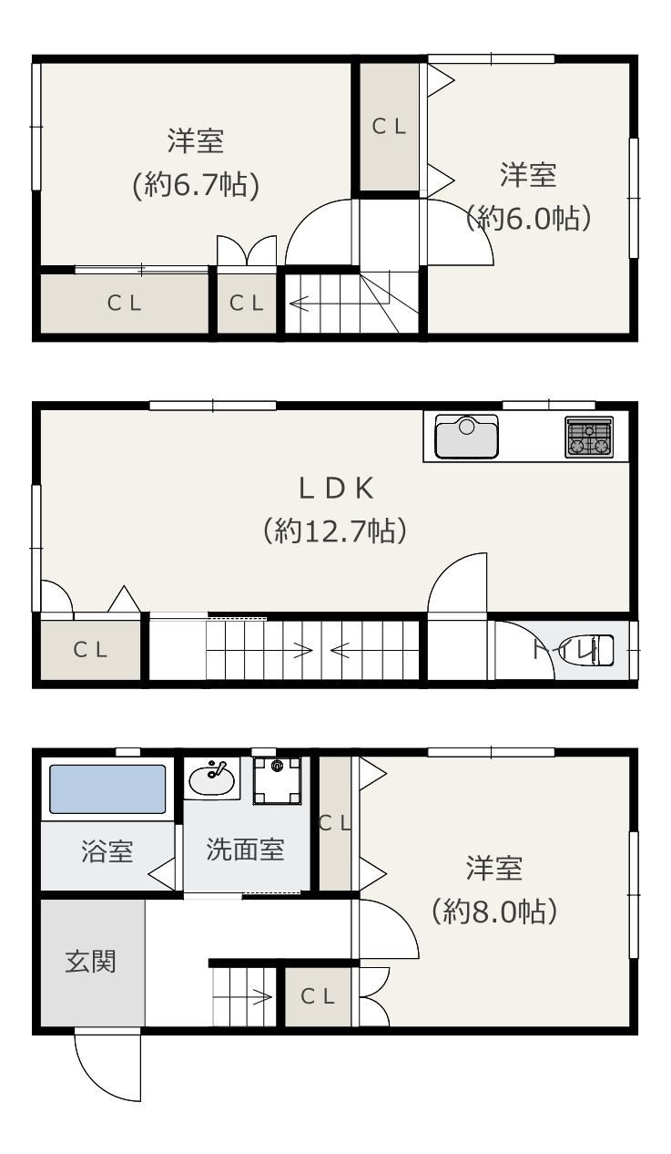 3LDK house in Higashiosaka, Osaka - Photo 1