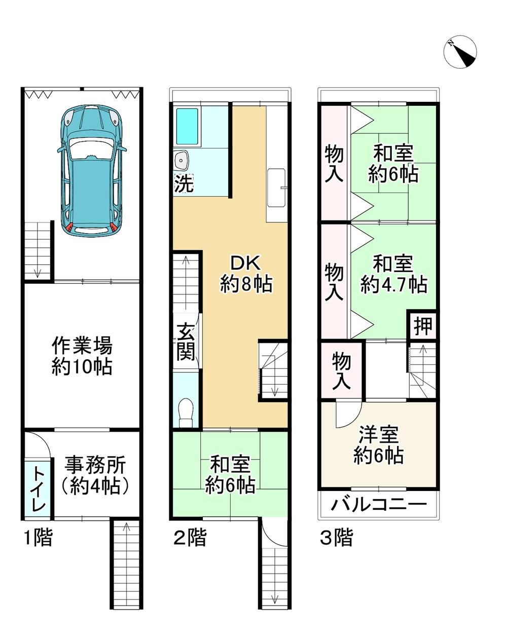 4DK+S house in Asahi Ward, Osaka - Photo 1