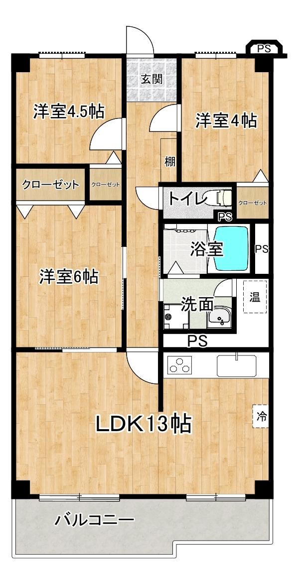 3LDK apartment in Suita, Osaka - Photo 1