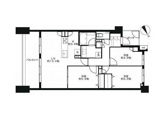 3LDK apartment in Aoba Ward, Yokohama, Kanagawa - Photo 1
