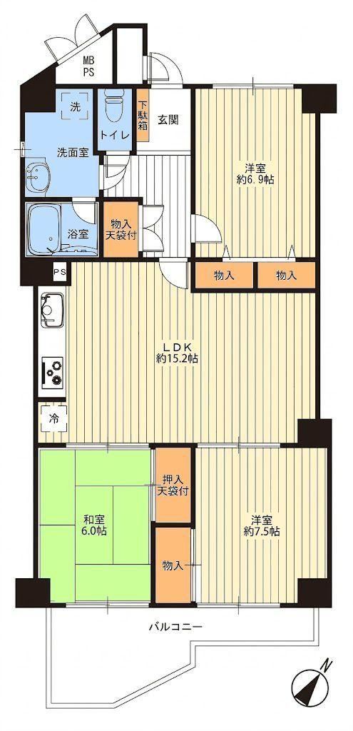 3LDK apartment in Fujisawa, Kanagawa - Photo 1