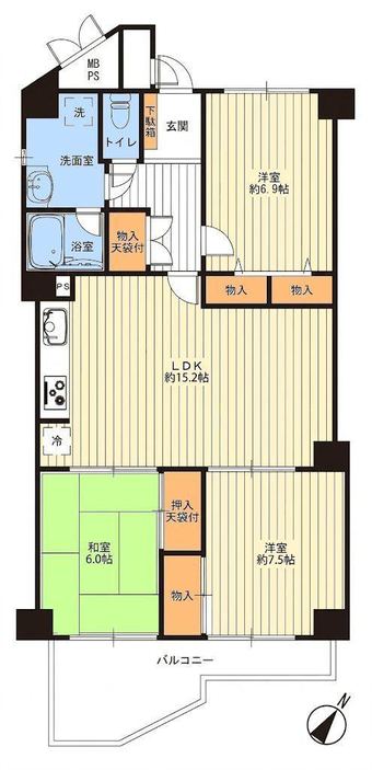 3LDK apartment in Fujisawa