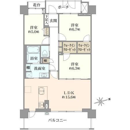 3LDK apartment in Funabashi, Chiba - Photo 1
