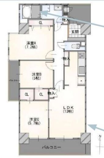 3LDK apartment in Ebina