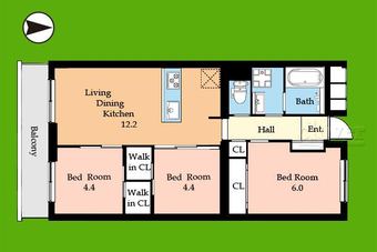 3LDK apartment in Kita Ward
