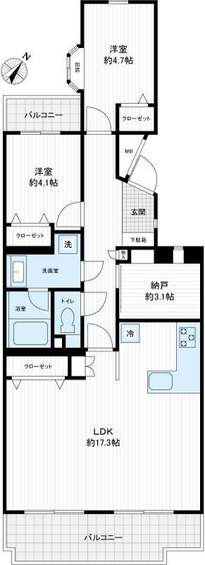 2LDK+S apartment in Hodogaya Ward, Yokohama, Kanagawa - Photo 1
