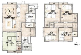 5LDK house in Kahoku District