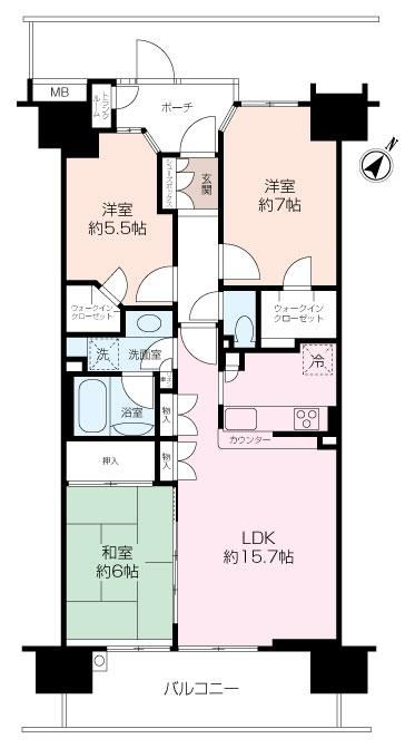 3LDK apartment in Katsushika Ward, Tokyo - Photo 1