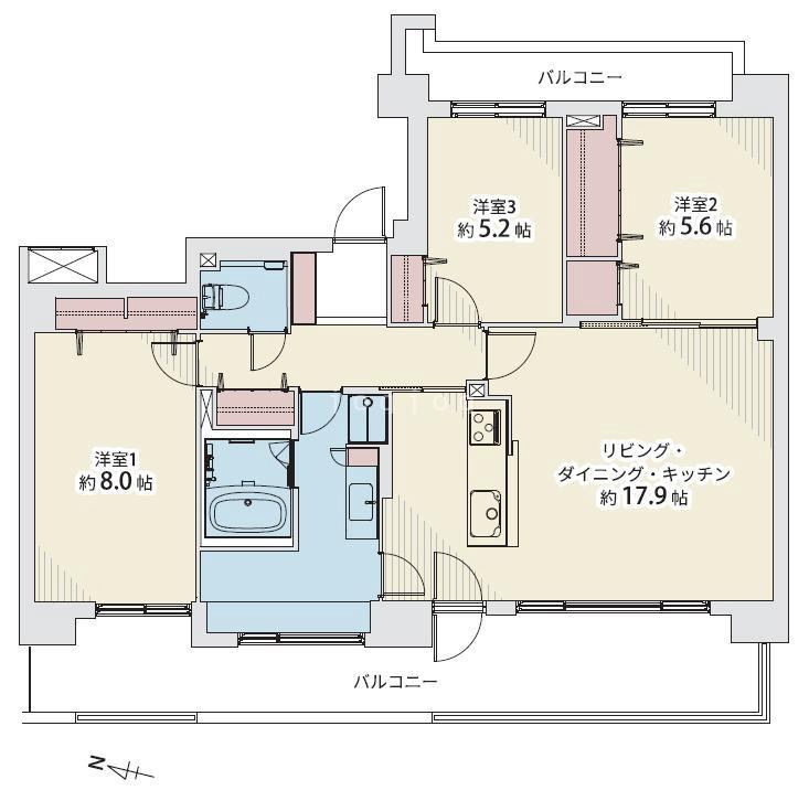 3LDK apartment in Kita Ward, Sapporo, Hokkaido - Photo 1