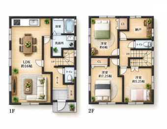 3LDK+S house in Atsugi