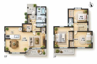 3LDK+S house in Atsugi