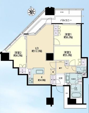 3LDK apartment in Shinjuku Ward