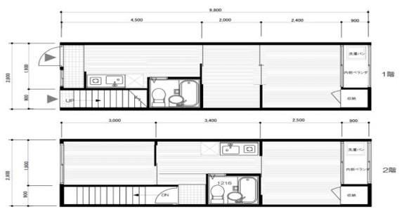 3DKK house in Nishinari Ward, Osaka - Photo 1