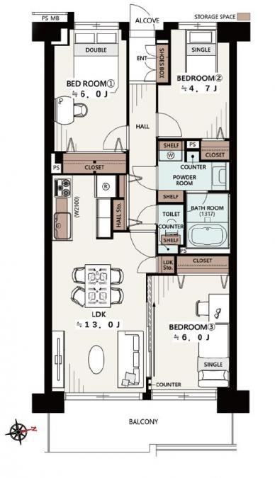 3LDK apartment in Itabashi Ward, Tokyo - Photo 1