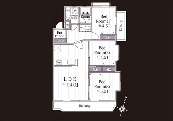 3LDK apartment in Kanagawa Ward, Yokohama, Kanagawa - Photo 1