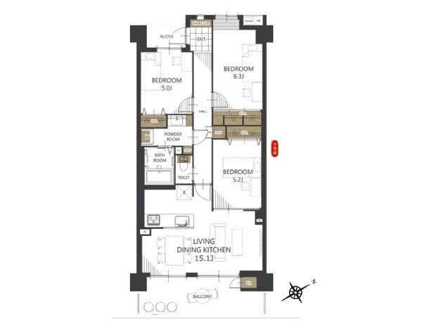 3LDK apartment in Chuo Ward, Sagamihara, Kanagawa - Photo 1