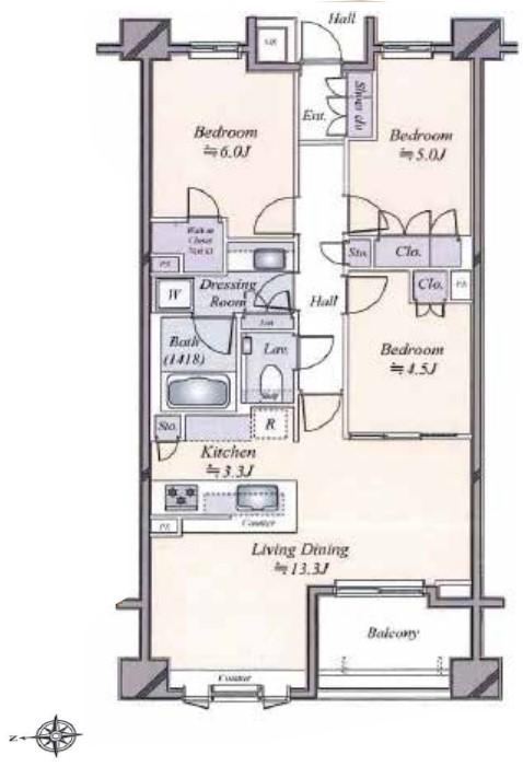 3LDK apartment in Shinjuku Ward, Tokyo - Photo 1