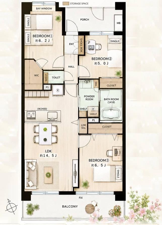 3LDK+S apartment in Takatsu Ward, Kawasaki, Kanagawa - Photo 1
