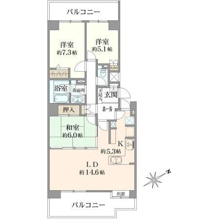 3LDK apartment in Kanagawa Ward, Yokohama, Kanagawa - Photo 1