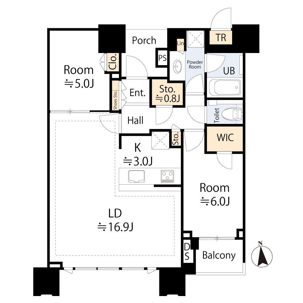 2LDK apartment in Chuo Ward, Tokyo - Photo 1
