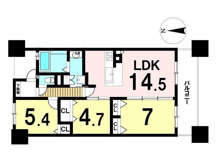 3LDK apartment in Nishi Ward, Nagoya, Aichi - Photo 1