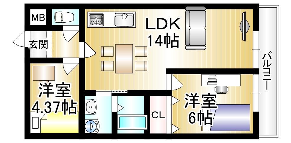 2LDK apartment in Fushimi Ward, Kyoto - Photo 1
