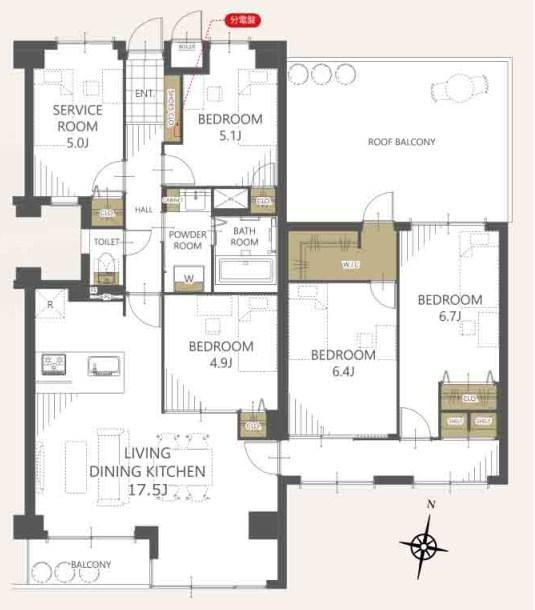 4LDK+S apartment in Edogawa Ward, Tokyo - Photo 1