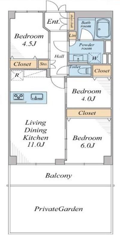 3LDK apartment in Sumida Ward, Tokyo - Photo 1