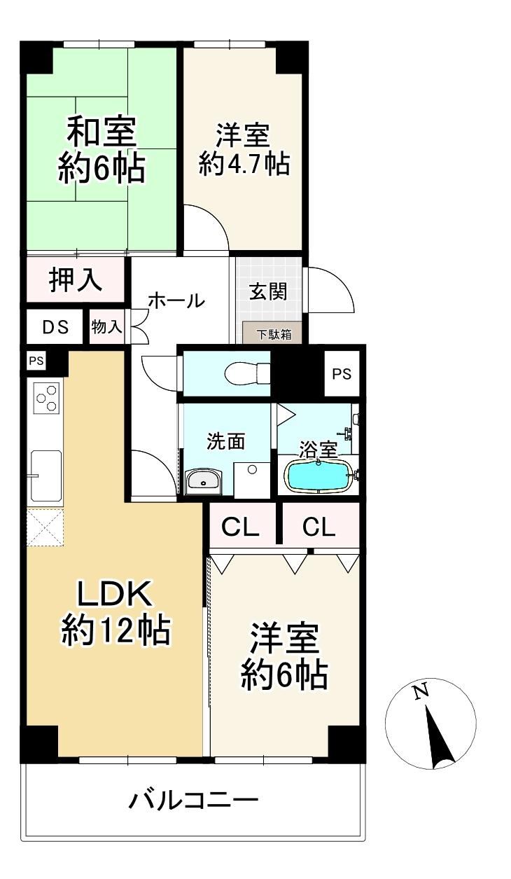 3LDK apartment in Neyagawa, Osaka - Photo 1