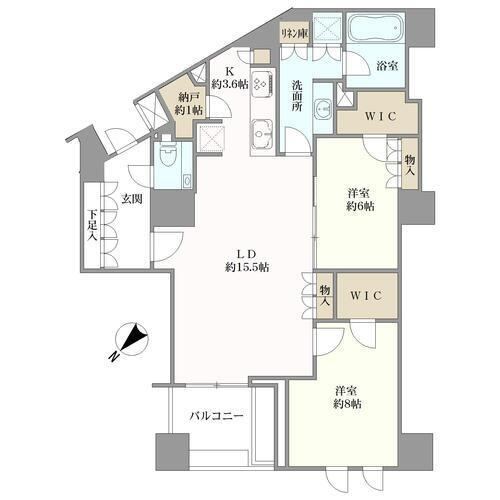 2LDK apartment in Minato Ward, Tokyo - Photo 1