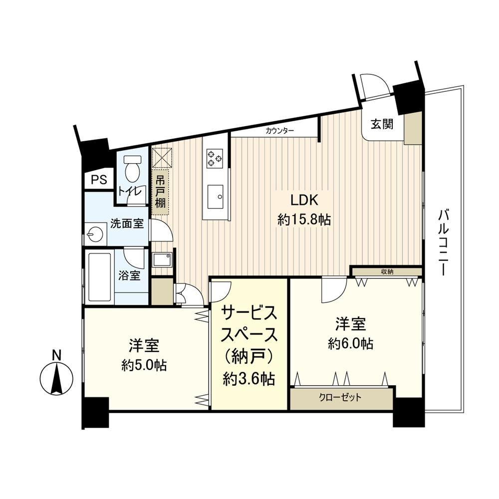 2LDK apartment in Higashi Ward, Nagoya, Aichi - Photo 1
