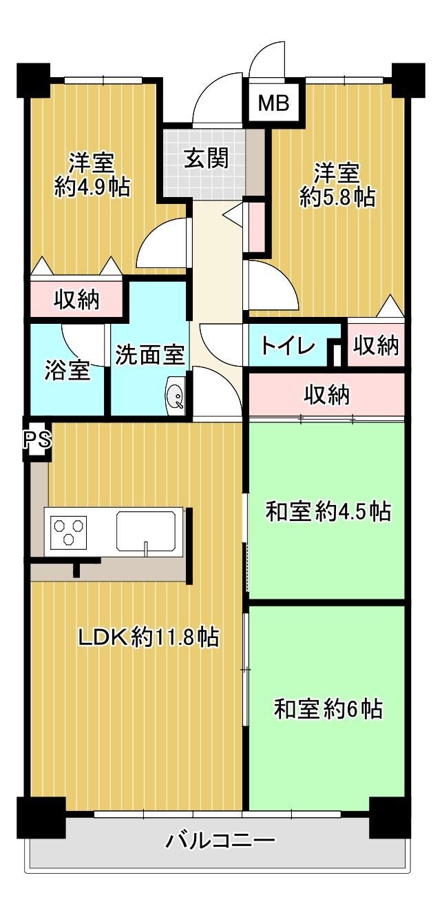 4LDK apartment in Matsubara, Osaka - Photo 1
