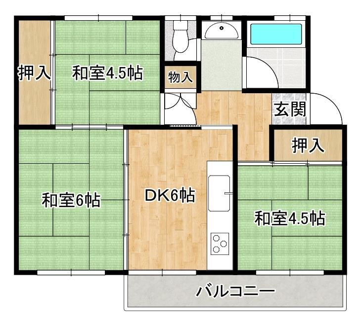3DK apartment in Osakasayama, Osaka - Photo 1