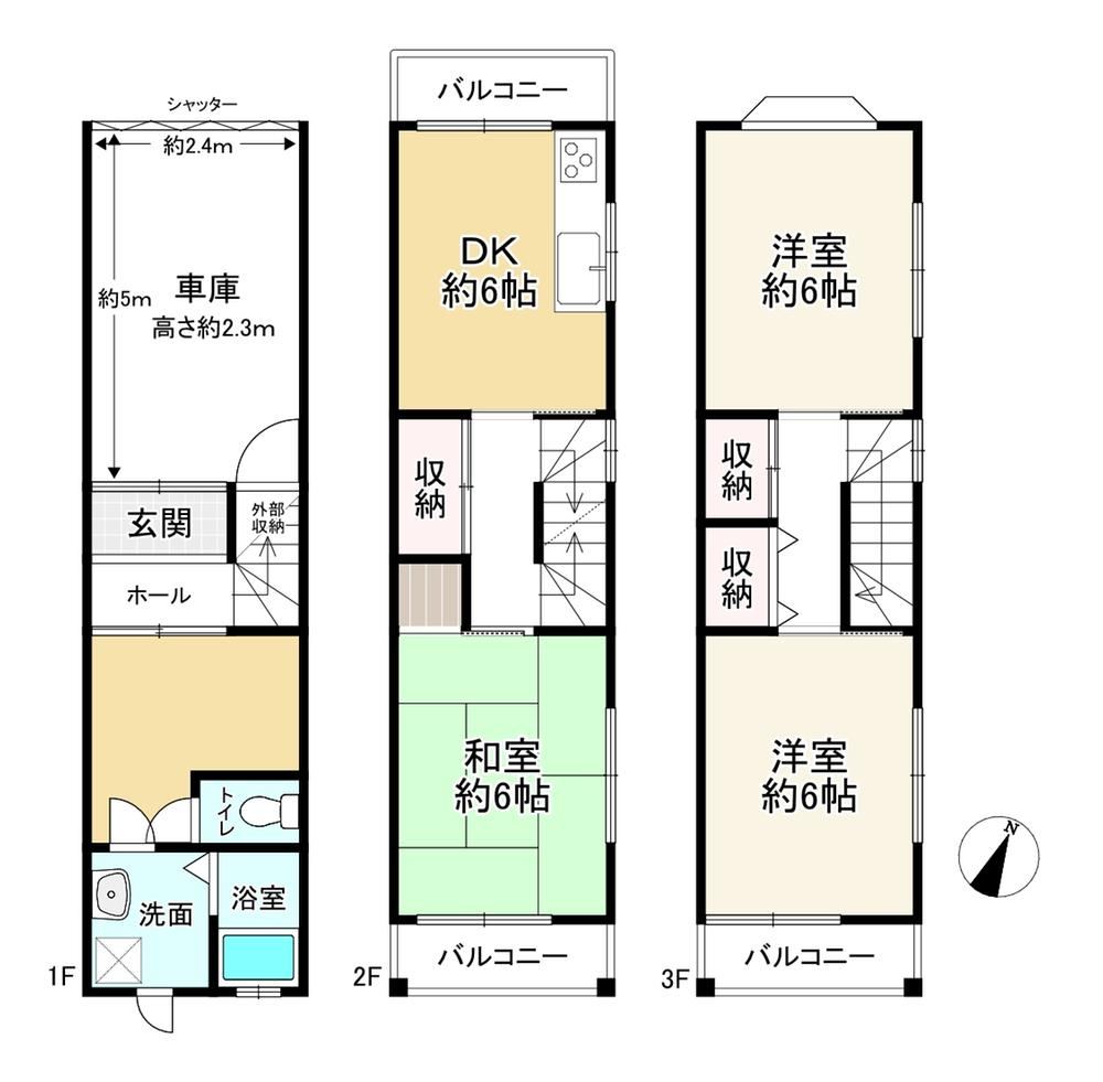 3DK House with Attic Storage in Higashimikuni - Photo 1