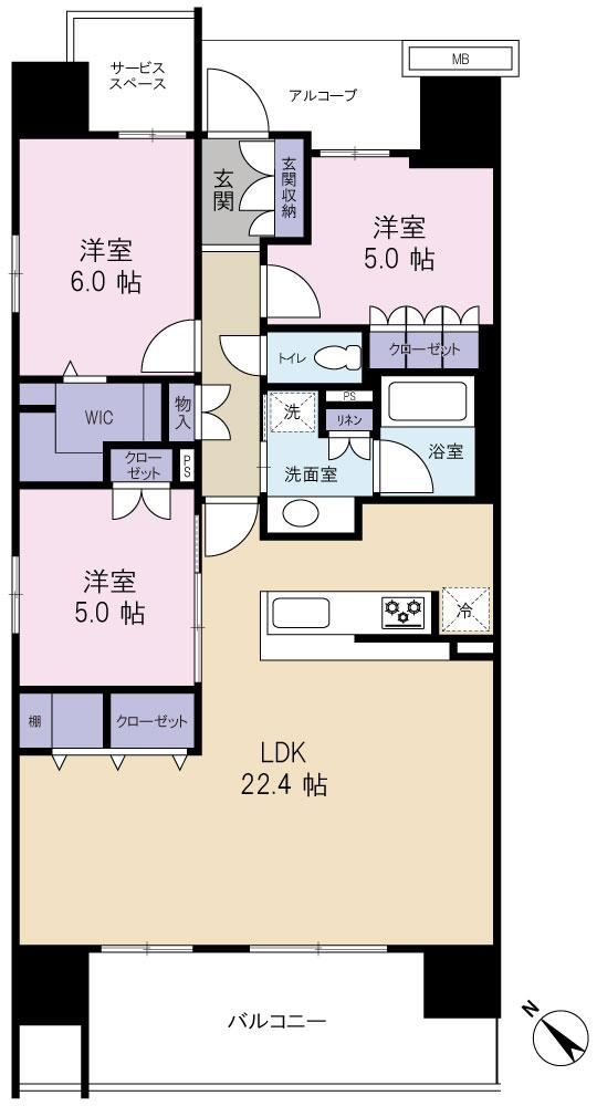 3LDK apartment in Izumisano, Osaka - Photo 1
