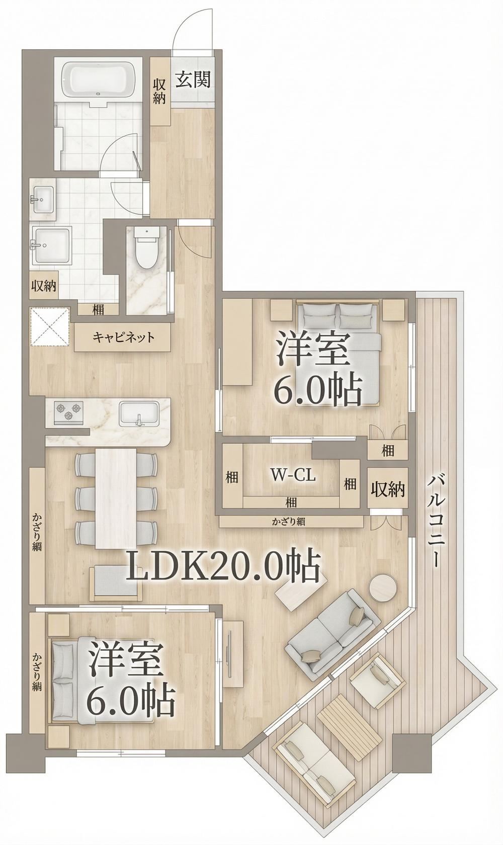 2LDK apartment in Amagasaki, Hyogo - Photo 1
