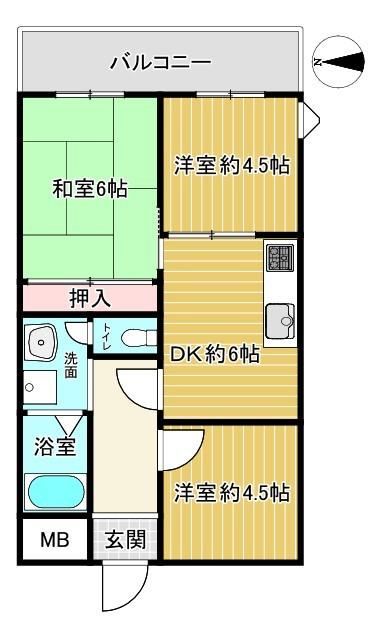 3DK apartment in Higashinada Ward, Kobe, Hyogo - Photo 1