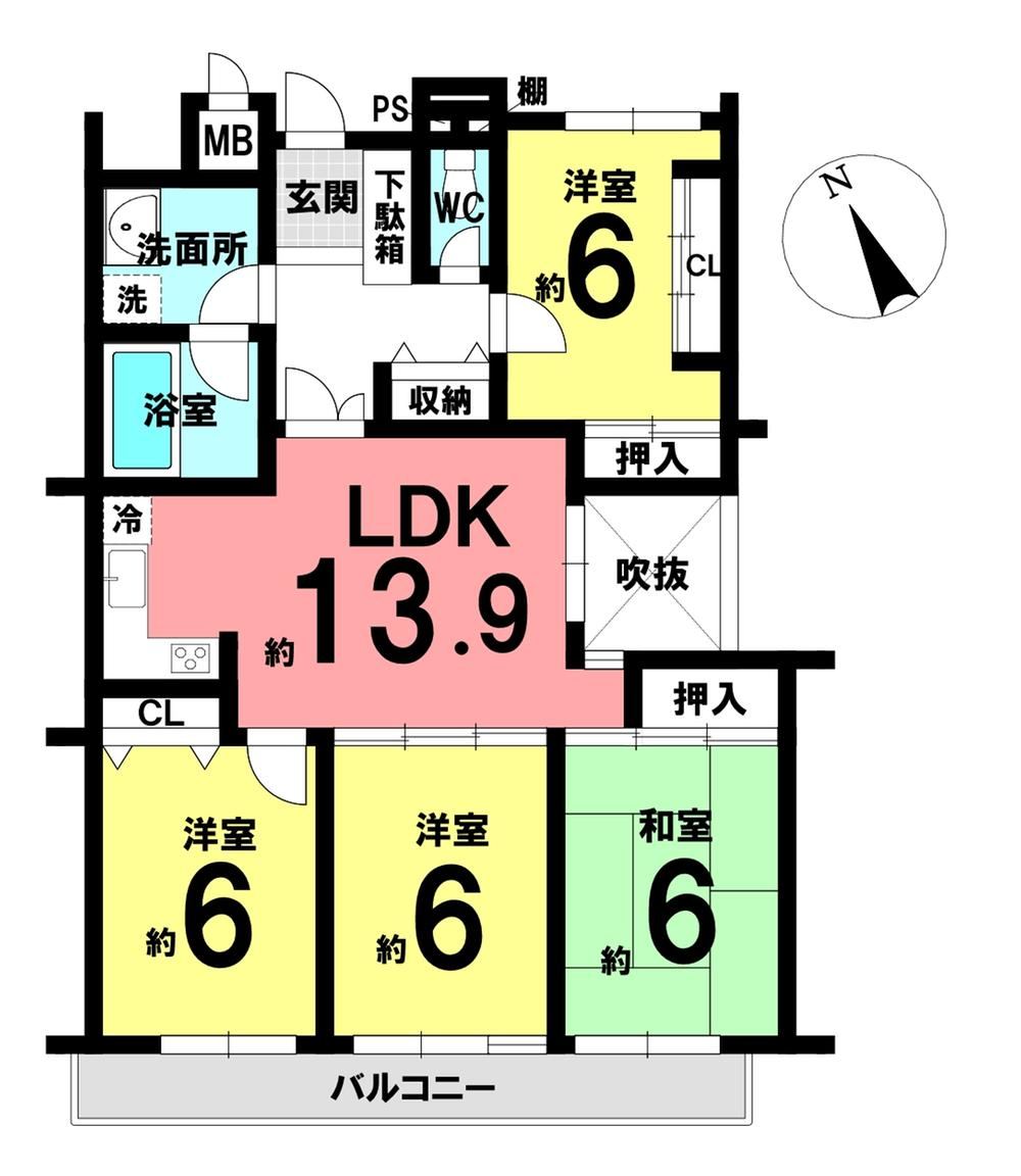 4LDK apartment in Tempaku Ward, Nagoya, Aichi - Photo 1