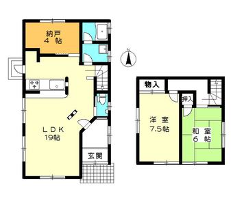 2LDK+S house in Kawai, Kitakatsuragi District