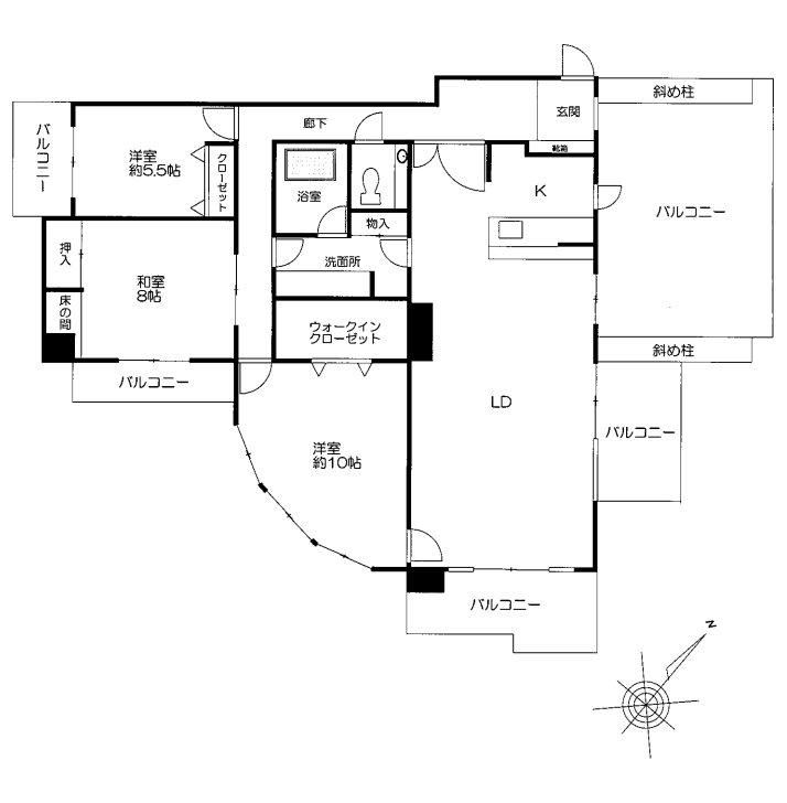 3LDK apartment in Yahatahigashi Ward, Kitakyushu, Fukuoka - Photo 1