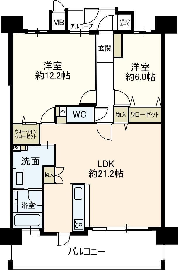 2LDK apartment in Toyota, Aichi - Photo 1