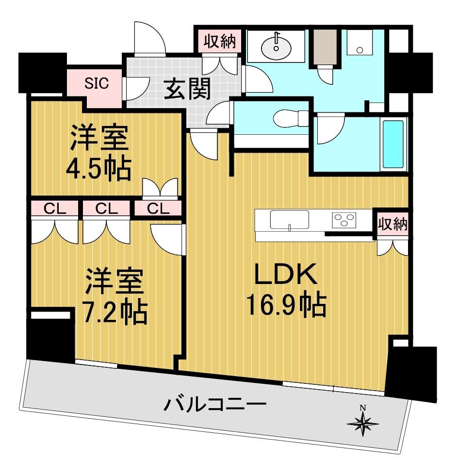 2LDK apartment in Kita Ward, Osaka - Photo 1