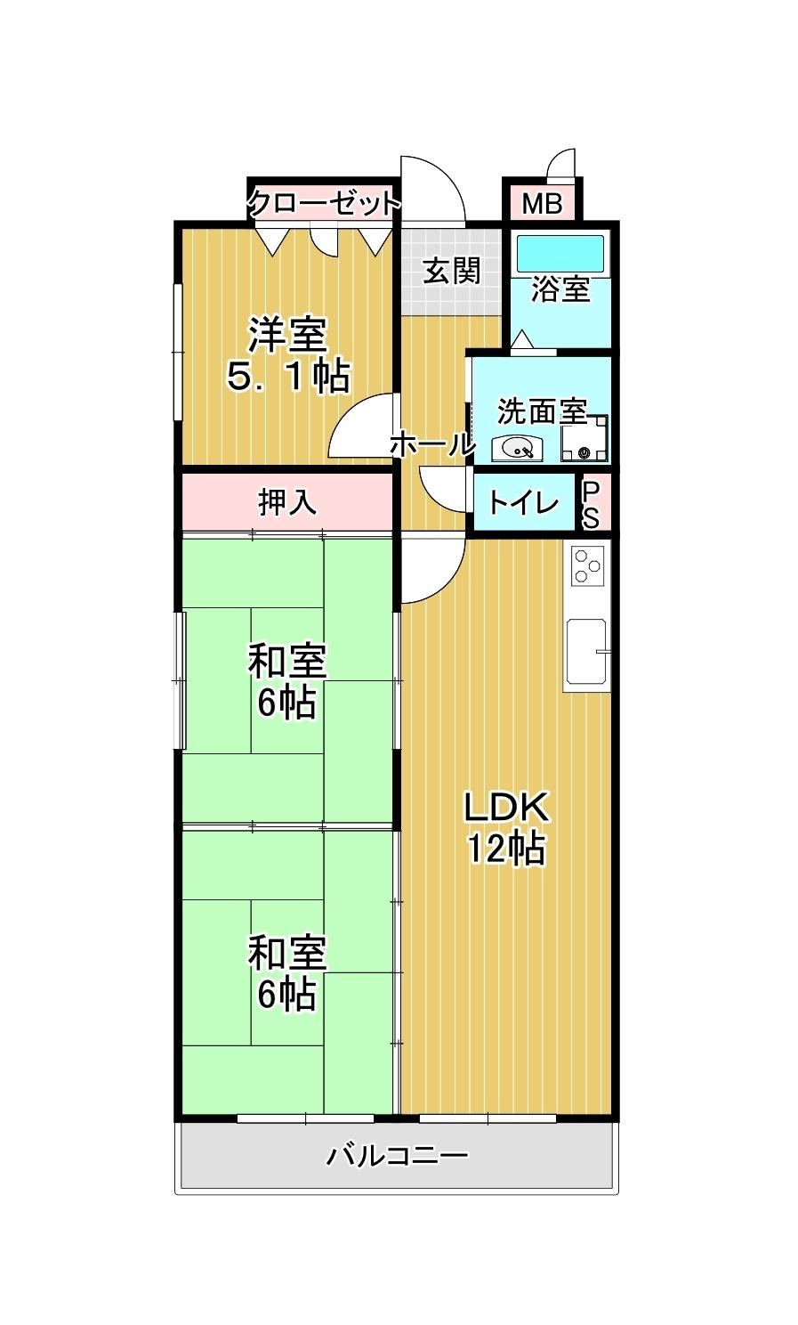 3LDK apartment in Matsue, Shimane - Photo 1