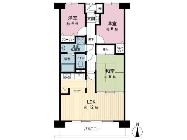 3LDK Apartment in Midorimachi - Photo 1