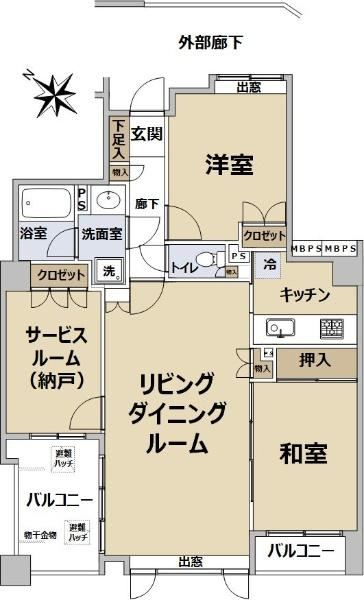 Comfortable 2LDK+S Apartment in Kamikuratada - Photo 1