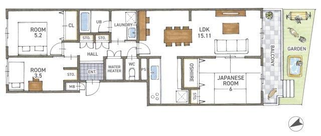 3LDK apartment in Otsu, Shiga - Photo 1